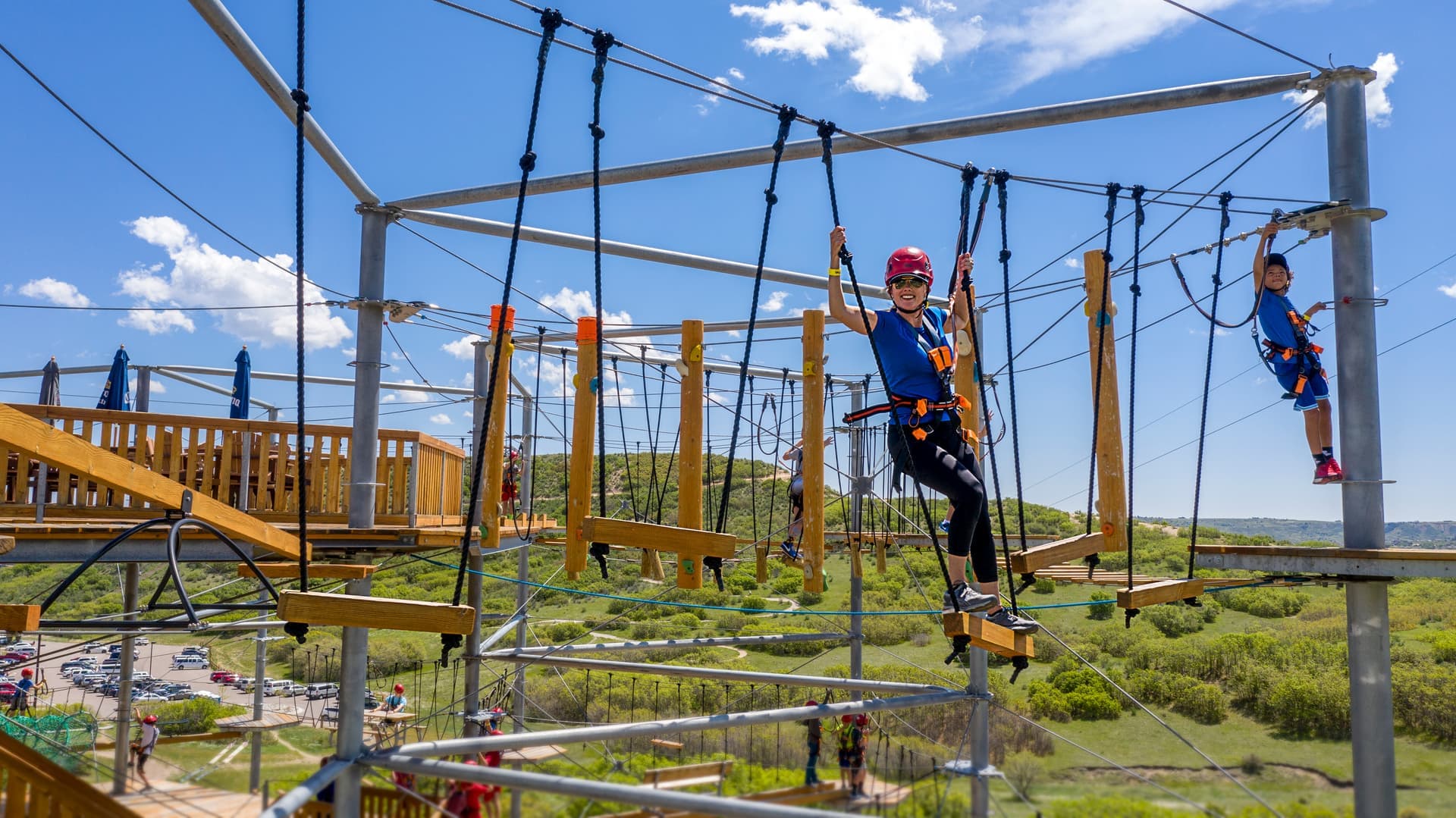 Sky Trek ropes course in action